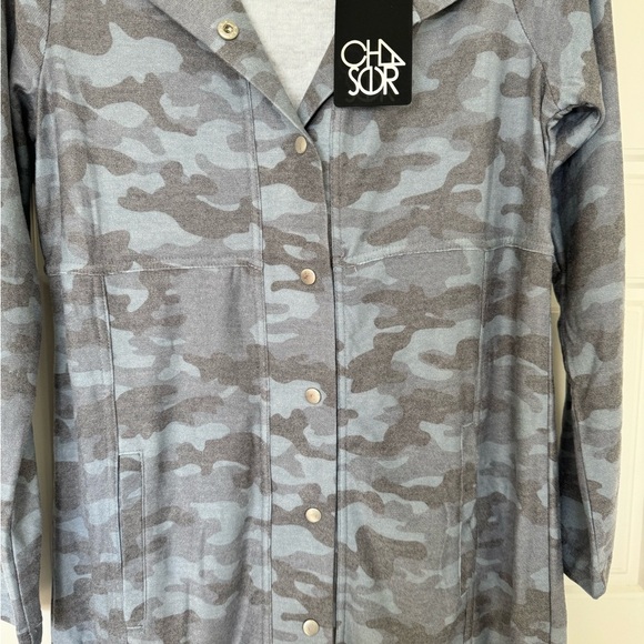 Chaser Snap Front Soft Hoodie Longline Cardigan Camo Womens‎ Size Small - Picture 12 of 13